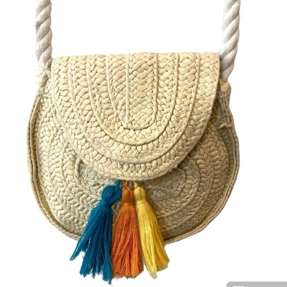 € Woven Mini Purse Rope Shoulder Strap Crossbody
